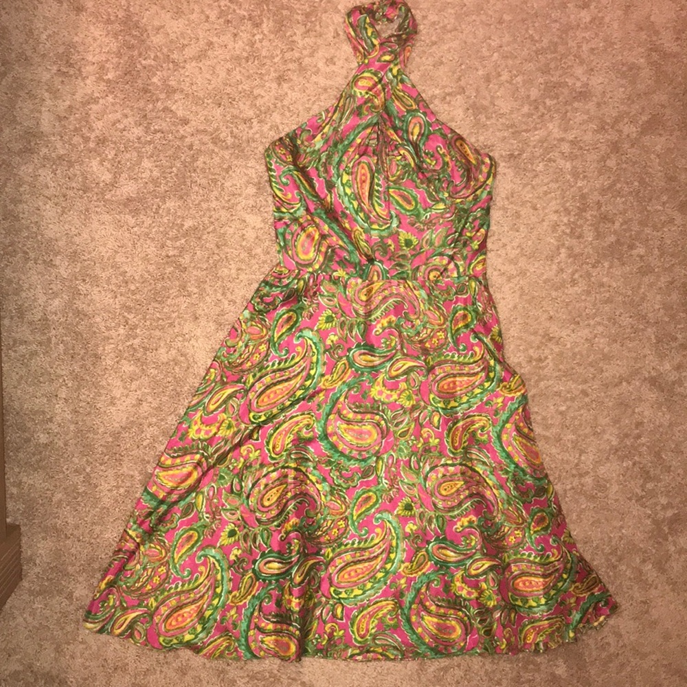 Multicolored 100% Silk Ralph Lauren dress